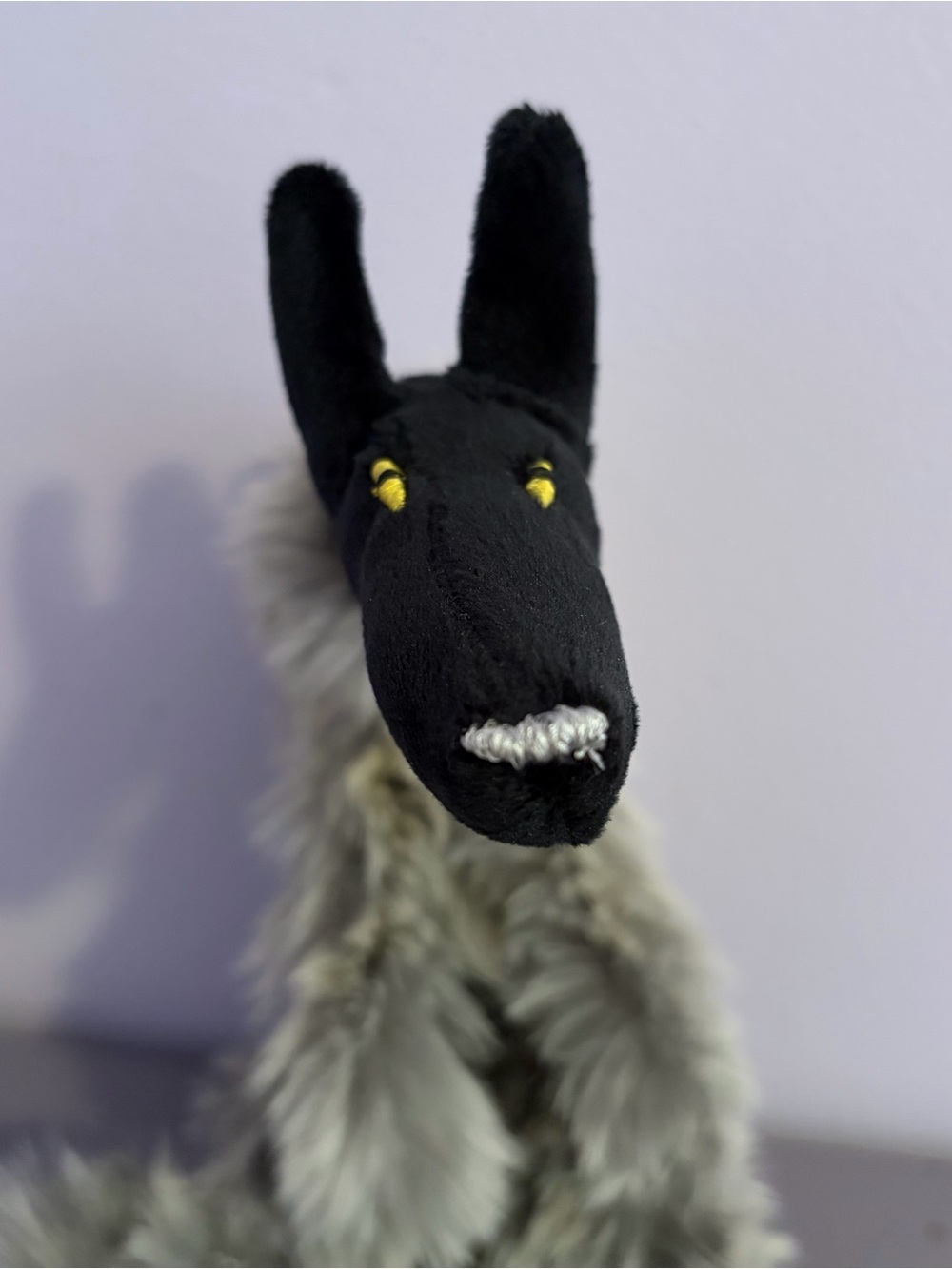 🐺Black WOLF🐺 12” Plush HANDMADE Custom COLLECTIBLE Dog - Picture 4 of 14